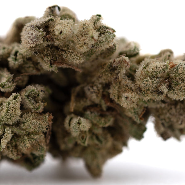 Premium Sour Apple THCa flower bud with dense trichomes